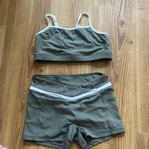 EUC Tai Swim Kylie shorts and top. Size Medium Fern